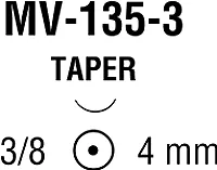Medtronic / Covidien - N-2540 - COVIDIEN SUTURE MONOSOF MONOFIL NYLON  10-0 (0.2 METRIC) 5" (13CM) BLACK MV-135-3 TAPER (BOX OF 12)
