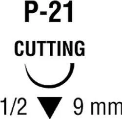 Medtronic / Covidien - SL1644G - Suture, Premium Reverse Cutting, Undyed, Needle P-21, Circle