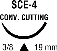 Medtronic / Covidien - SN568 - Suture, Conventional Cutting, Needle SCE-4, 3/8 Circle