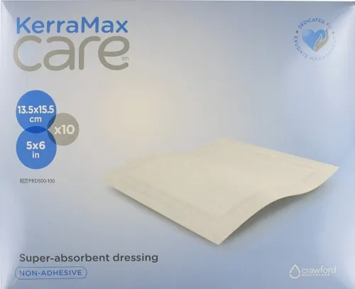 3M - KerraMax Care - PRD500-100 -  Super Absorbent Dressing  5 X 6 Inch Rectangle