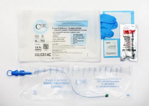 Cure - From: CS14C To: CS14C - Male Coude Closed System Catheter kit