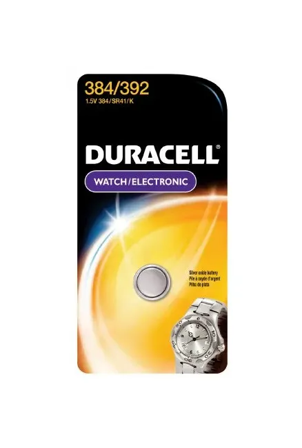Duracell - D384/392PK - Battery, Silver Oxide, Size 384/392, 1.5V, 6/bx, 6 bx/cs (UPC# 66140)