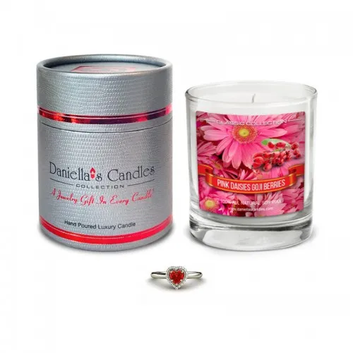 Daniellas Candles - From: cc100120-sm-dca To: cc100120-e-dca - Pink Daisies & Goji Berries Jewelry Candle