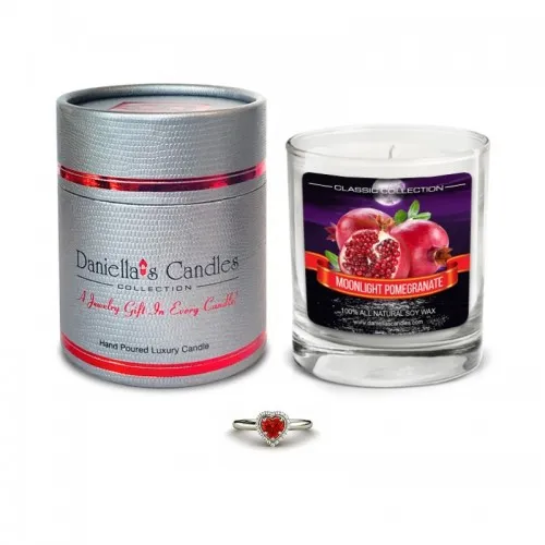 Daniellas Candles - CC100122-R5 - Moonlight Pomegranate Jewelry Candle