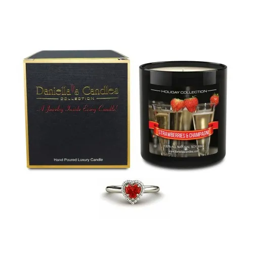 Daniellas Candles - HC100104-R10 - Strawberries And Champagne Jewelry Candle