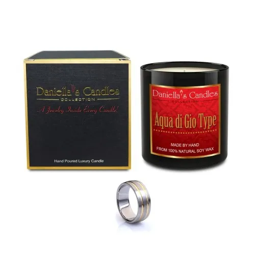 Daniellas Candles - MC100102-R12 - Aqua Di Gio Type Mens Jewelry Candle