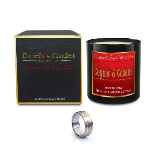 Daniellas Candles - MC100106-R10 - Cognac & Cubans  Mens  Jewelry Candle
