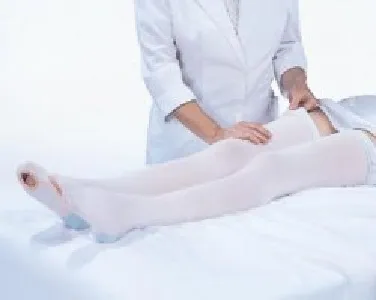 Carolon - CAP - 530 -  Anti embolism Stocking  Knee High Large / Short White Open Toe
