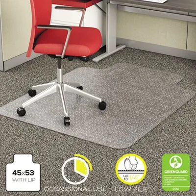 Deflecto - From: DEFCM11232 To: DEFCM11442FBLK - Economat Occasional Use Chair Mat For Low Pile Carpet