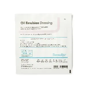 Dermarite - 22316 - Oil Emulsion Wound Dressing, 3" x 16". Nonadherent Wound Dressing Impregnated With An Oil Emulsion Blend.