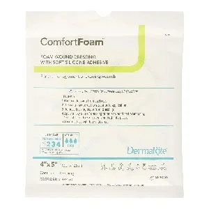 Dermarite - 44450 - ComfortFoam Wound Dressing with Soft Silicone Adhesive, 4" x 5".