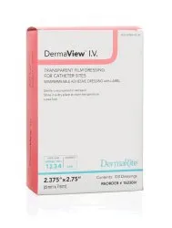 Dermarite - 15230IV - DermaView I.V. Transparent Film Dressing for Catheter Sites, 2.375" x 2.75".