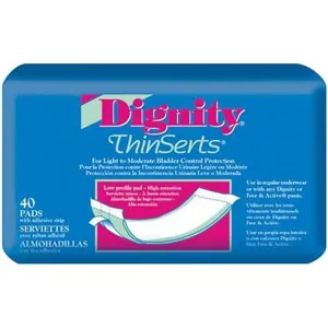 Hartmann - 30054-180 - Bladder Control Pad Dignity Thin 3-1/2 X 12 Inch Light Absorbency Polymer Core One Size Fits Most
