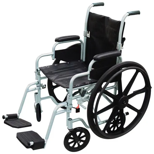 Drive Devilbiss Healthcare - From: 43-3179 To: 43-3180 - Drive Poly Fly Light Weight Transport Chair Wheelchair With Swing Away Footrests