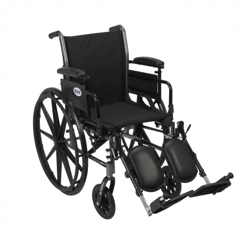 Drive Medical - k316adda-elr - Cruiser III Light Weight Wheelchair with Flip Back Removable Arms, Adjustable Height Desk Arms, Elevating Leg Rests