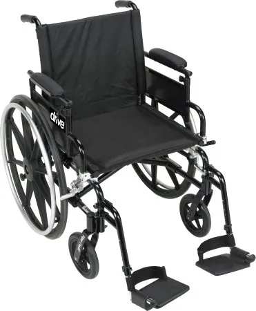 Drive Medical - pla418fbdaarad-elr - Viper Plus GT Wheelchair with Flip Back Removable Adjustable Desk Arms, Elevating Leg Rests, Seat