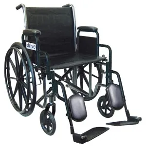 Drive Medical - Silver Sport - SSP218DDA-ELR - Silver Sport 2 Dual Axle Wheelchair, 18" Detachable Desk Arm, Swing-Away Elevating Legrest