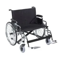 Drive Medical - std26ecdda-sf - Sentra EC Heavy Duty Extra Wide Wheelchair, Detachable Desk Arms, Swing away Footrests, Seat