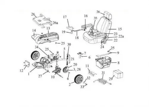 Drive Medical - Titan - TITAN-04 - Axle Caster Titan For Wheelchair