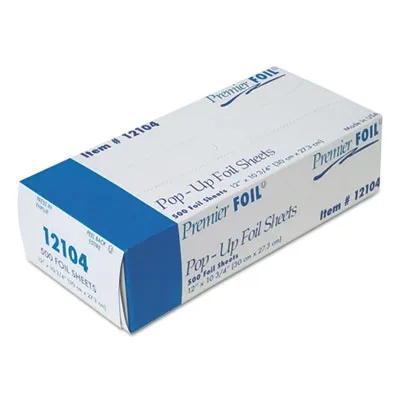 Durablepak - DPK12104 - Premier Pop-Up Aluminum Foil Sheets, 12" X 10 3/4", 500/Box, 6 Boxes/Carton