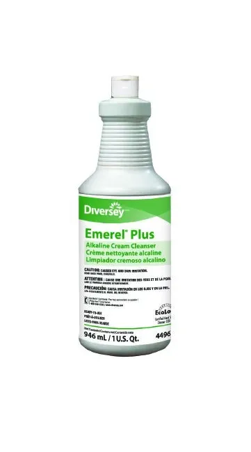 Lagasse - Diversey Emerel Plus - DVO94496138 - Diversey Emerel Plus Surface Cleaner Alkaline Based Manual Squeeze Cream 32 oz. Bottle Unscented NonSterile