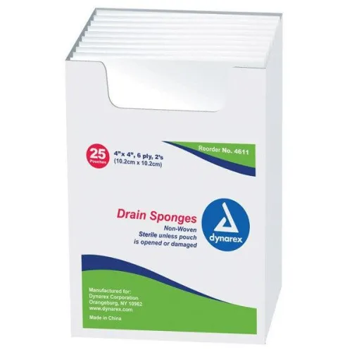 Dynarex - From: 35050 To: 35050 - Resp-O2 Tracheostomy Non-Woven Drain Sponges