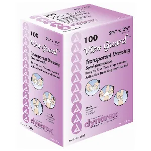 Dynarex - View Guard - 3642 -  Transparent Film Dressing  2 3/8 X 2 3/4 Inch 2 Tab Delivery Rectangle Sterile