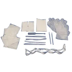 Dynarex - 4601 - Trach Care Kit, Sterile, Gloves, Drape, Gauze,Tape