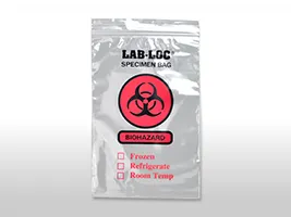 Elkay Plastics - Lab-Seal Tamper-Evident - LABA610YST - Specimen Transport Bag With Document Pouch Lab-seal Tamper-evident 6 X 10 Inch Stat / Biohazard Symbol / Instructions For Use Nonsterile