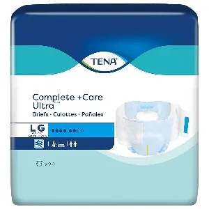 Essity - 69972 -  TENA Complete + Care Ultra Unisex Adult Incontinence Brief TENA Complete + Care Ultra Large Disposable Moderate Absorbency