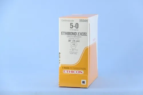 Ethicon Suture - X936H - ETHICON ETHIBOND EXCEL POLYESTER SUTURE TAPERCUT SIZE 30 30" GREEN BRAIDED NEEDLE V5 V5 3DZ/BX