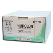 Ethicon Suture - C512D - ETHICON NUROLON BRAIDED NYLON SUTURE TAPER POINT SIZE 20 818" BLACK BRAIDED NEEDLE SH 1DZ/BX