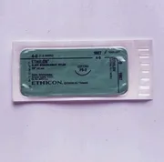Ethicon Suture                  - G666g - Ethicon Ethilon Nylon Suture Size 50 1" Green Monofilament Needle Ps2 1dz/Bx