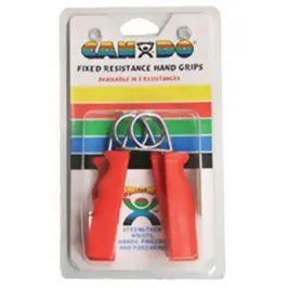 Fabrication Enterprises - 369RED - Cando Easy Resistance Fixed Grip With Ergogrip Covers, Red