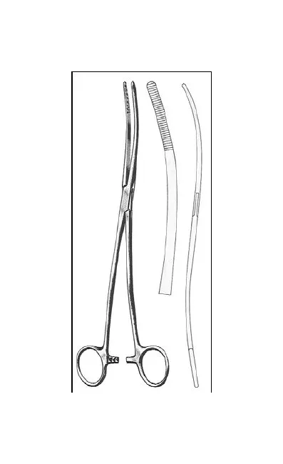 BR Surgical - FG16-23126 - Dressing Forceps Br Surgical Bozeman 10-1/2 Inch Length Floor Grade Stainless Steel Double Curved