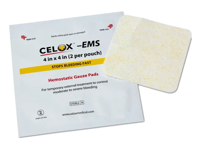 Celox - FG4281EMS8 - Celox–ems Hemostatic Gauze Pads