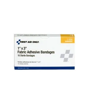 First Aid Only - AN101-10 - Fabric Bandages, 1"x3", 16/bx (10 Count) (DROP SHIP ONLY - $50 Minimum Order)