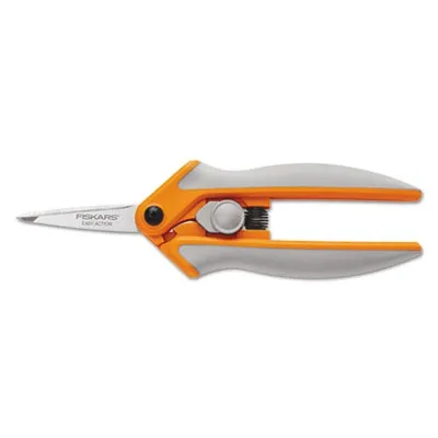 Fiskarsmfg - FSK1905001001 - Easy Action Micro-Tip Scissors, Pointed Tip, 5" Long, 1.75" Cut Length, Gray Straight Handle