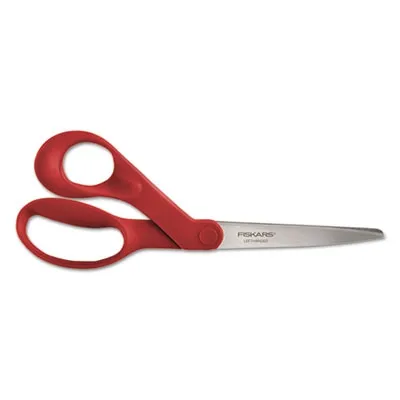 Fiskarsmfg - FSK1945001001 - Our Finest Left-Hand Scissors, 8" Long, 3.3" Cut Length, Red Offset Handle