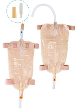 Flexicare - From: 00-5752U to  00-6754U - Flexicare Discreet Tube Leg Assembled Strap 750ml Bag-with Long And Spare Connector 00-5752U Short 00-6504U 500ml 00-6754U Bag- With