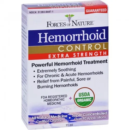Forces of Nature - 1025238 - Organic Hemorrhoid Control - Extra Strength - 11 ml