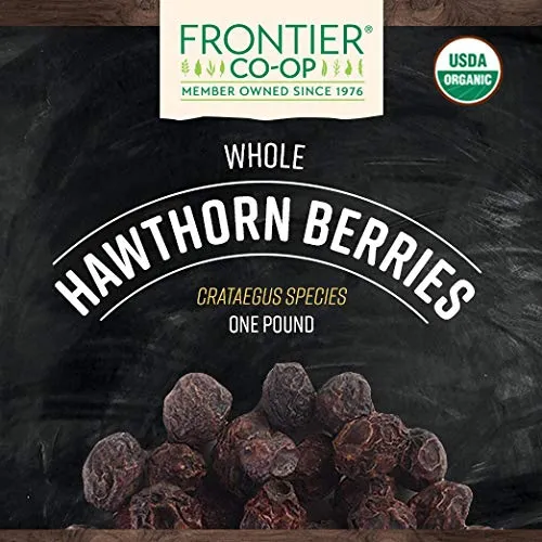 Frontier Bulk - 2576 - Frontier Bulk Hawthorn Berries Whole ORGANIC, 1 lb. package