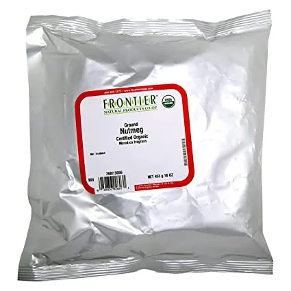 Frontier Bulk - From: 2606 To: 2607 - Nutmeg, Ground ORGANIC, 1 lb. package