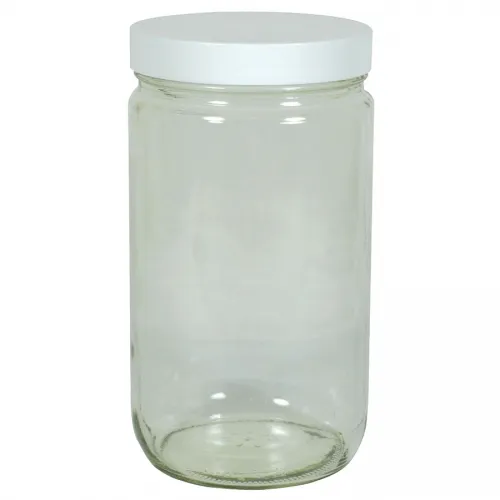 Frontier Bulk - From: 8535 To: 8549 - 32 oz. Clear Straight-Sided Jar with Lid 12 count