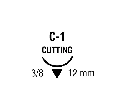 Medtronic / Covidien - G3810 - Suture, Reverse Cutting, Mild Chromic Gut, Needle C-1, 3/8 Circle