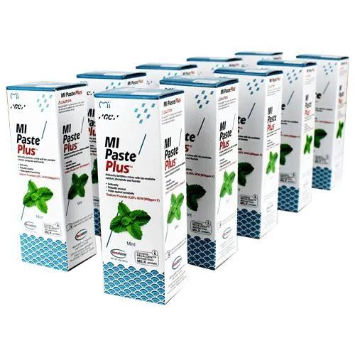 GC America - 422614 - MI Paste Plus Assorted Pack Contains: 2 Tubes (40g ea) of Melon, Mint, Strawberry, Tutti Frutti & Vanilla, 10/pk (For Sale in the U.S. Only)