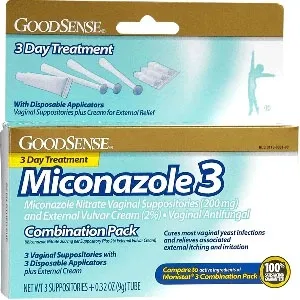Geiss Destin & Dunn - LP13881 - Miconazole 3 Combination Pack, Suppositories with Applicators and Cream