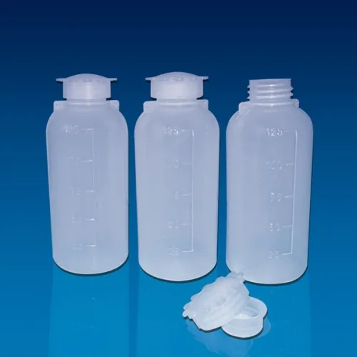 Globe Scientific - 600409-12 - Bottle With Screwcap, Wide Mouth, Round, Graduated, Ldpe (cap: Pp)