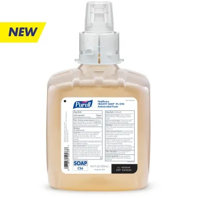 GOJO Industries - 6581-02 - Healthcare Healthy Soap 2.0% CHG Antimicrobial Foam, 1200 ml, Amber, 2/cs