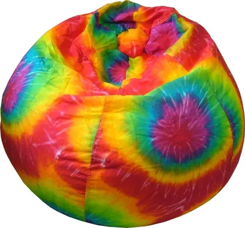 Gold Medal - From: 31012856830 To: 31012884935 - Extra Large Denim Look Bean Bag with Cargo Pocket Color: Tie Dye Type of Upholsery: Cotton